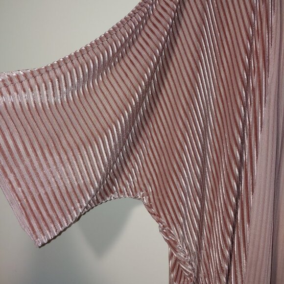 Alchemy Thread Boho Burnout Ribbed Velvet Kimono Open Front Cardigan Sz XL Mauve - Picture 3 of 8